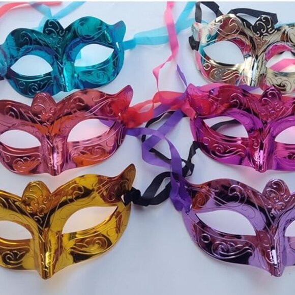 Masquerade / Mardi Gras / Party Masks (LOT OF 9) BRAND NEW - Picture 1 of 5
